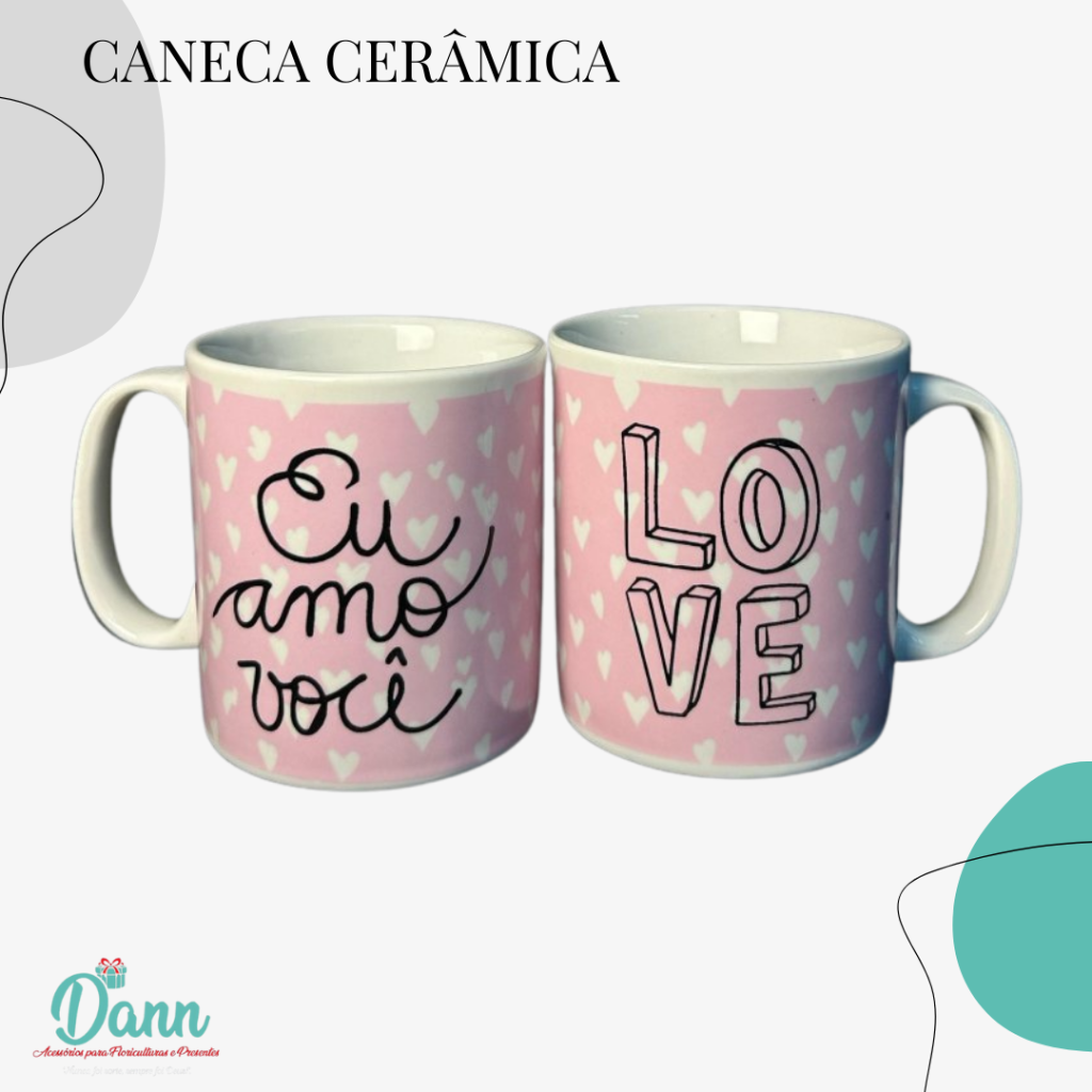 CANECAS CERAMICA REF D3 ROSA 320ML