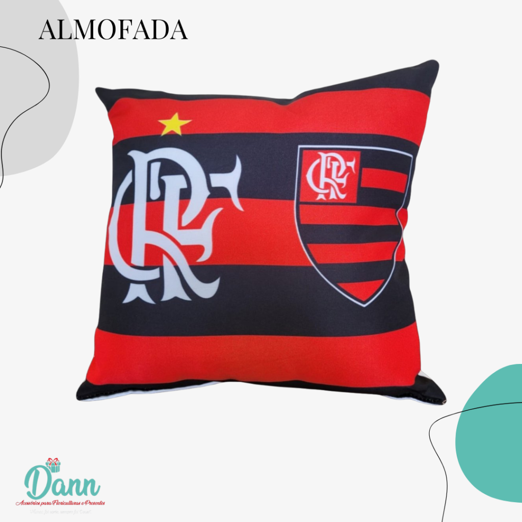 ALMOFADA QUADRADA 24x24 REF 786-FLAMENGO