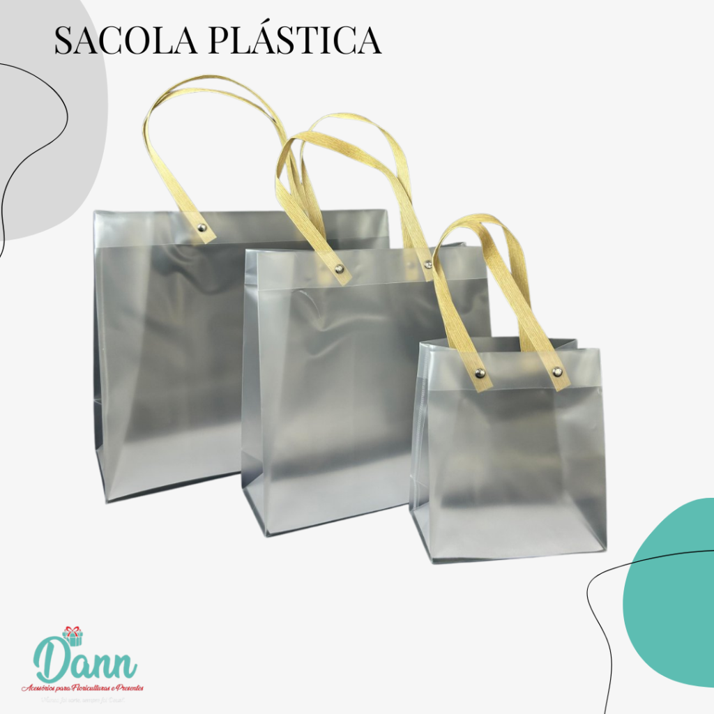 SACOLINHA PLASTICO ALÇA C/5
