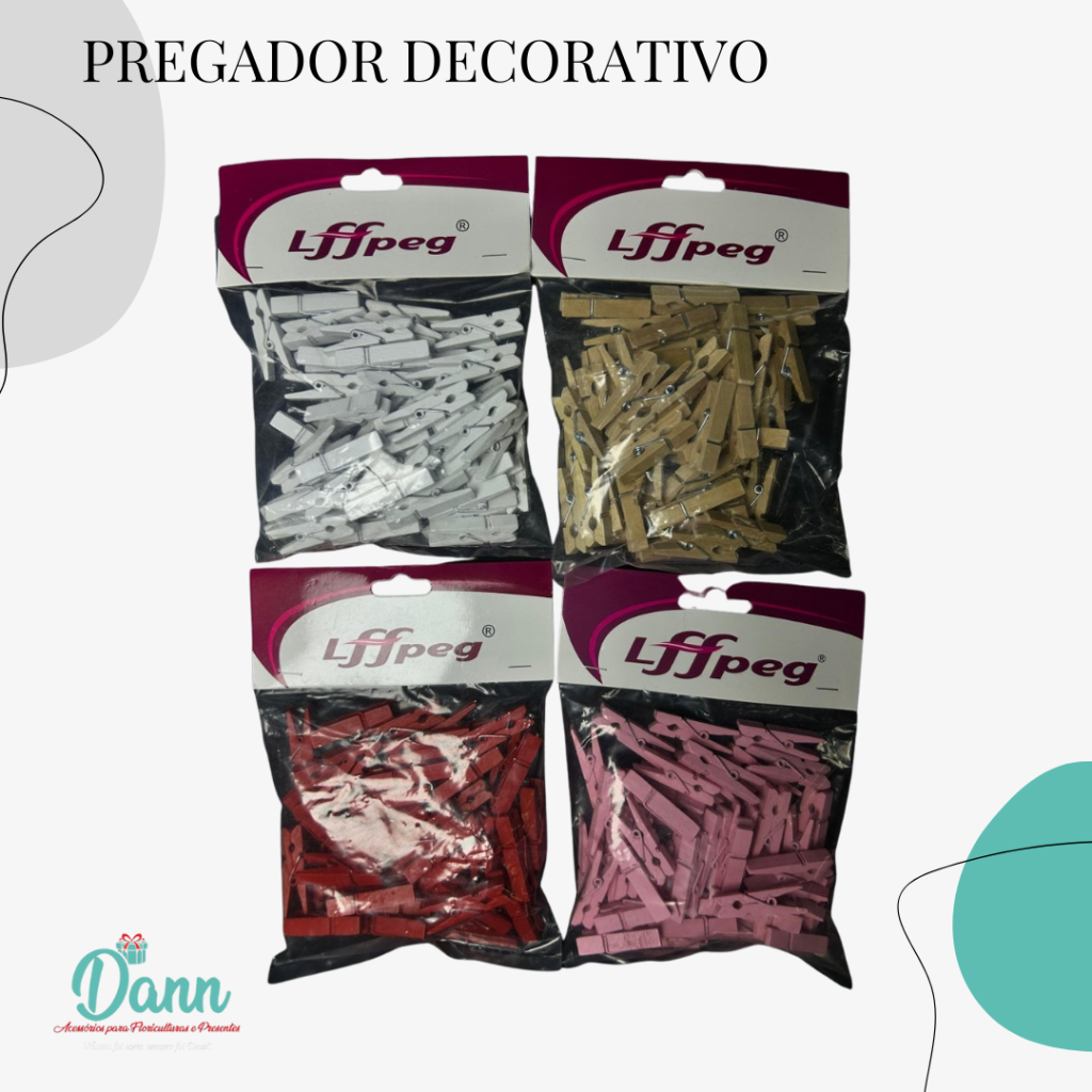 PREGADOR DECORATIVO    PACOTE 50 UNIDADES  REF 1301