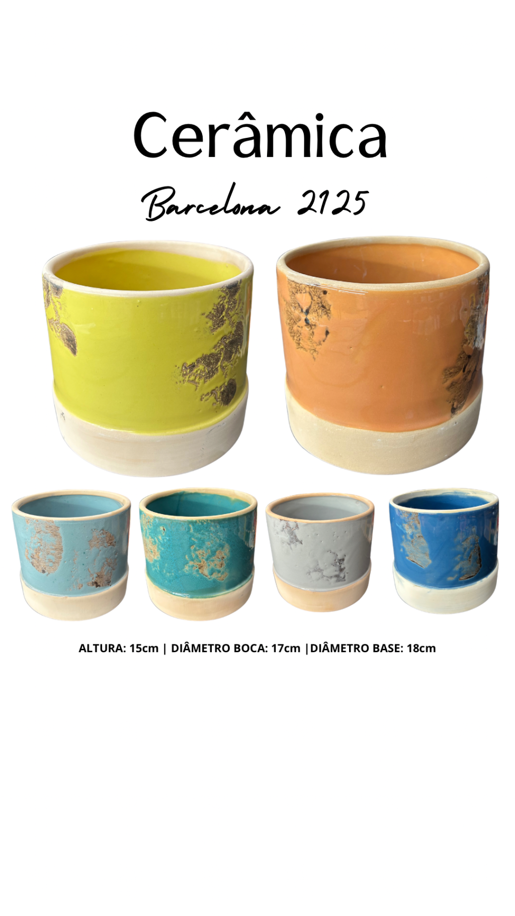 CACHEPO CERAMICA ORQUIDEA BARCELONA LISO REF 2125