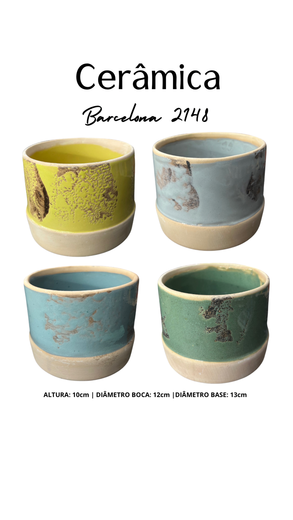 CACHEPO CERAMICA BARCELONA LISO POTE 11 REF 2148