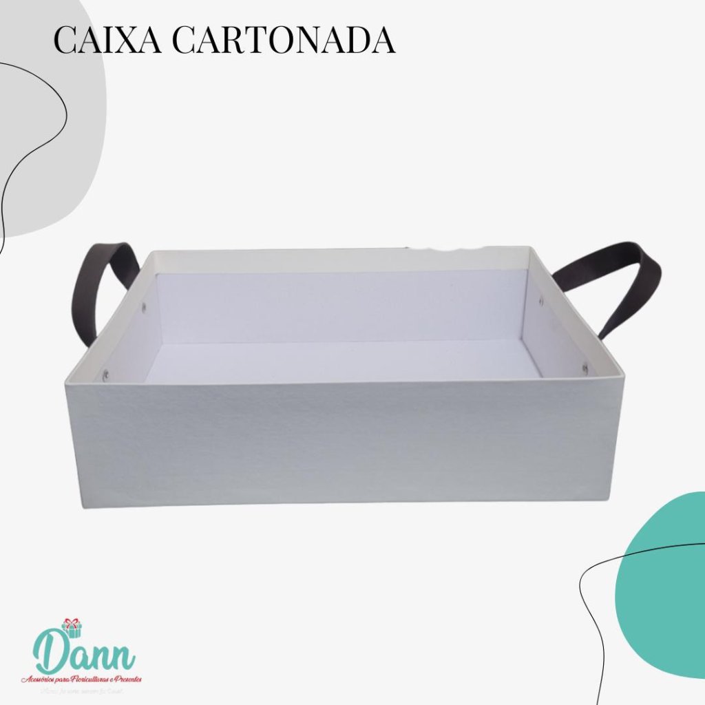 BOX LUXO RETANGULAR ALÇA BEGE REF 900 TAMANHO 30X20X9