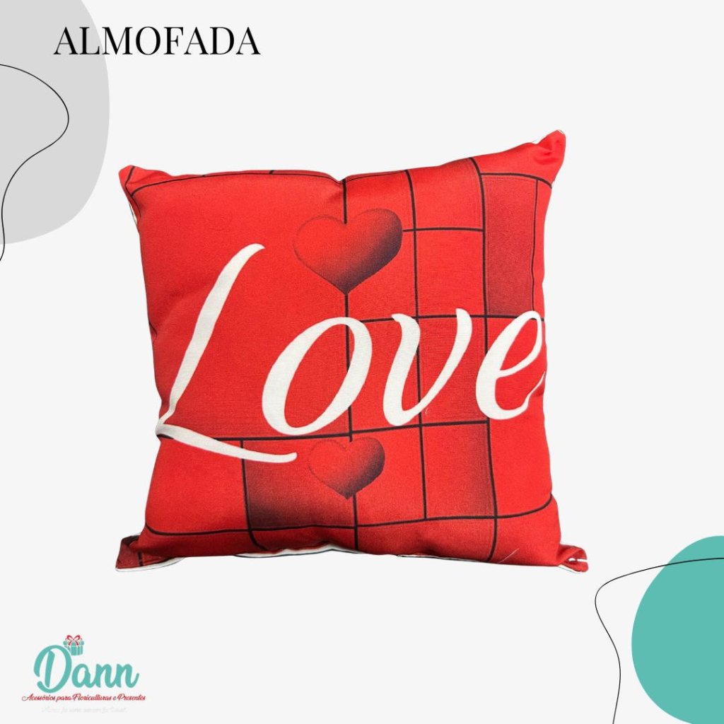 ALMOFADA QUADRADA 24x24 REF 786-79 LOVE
