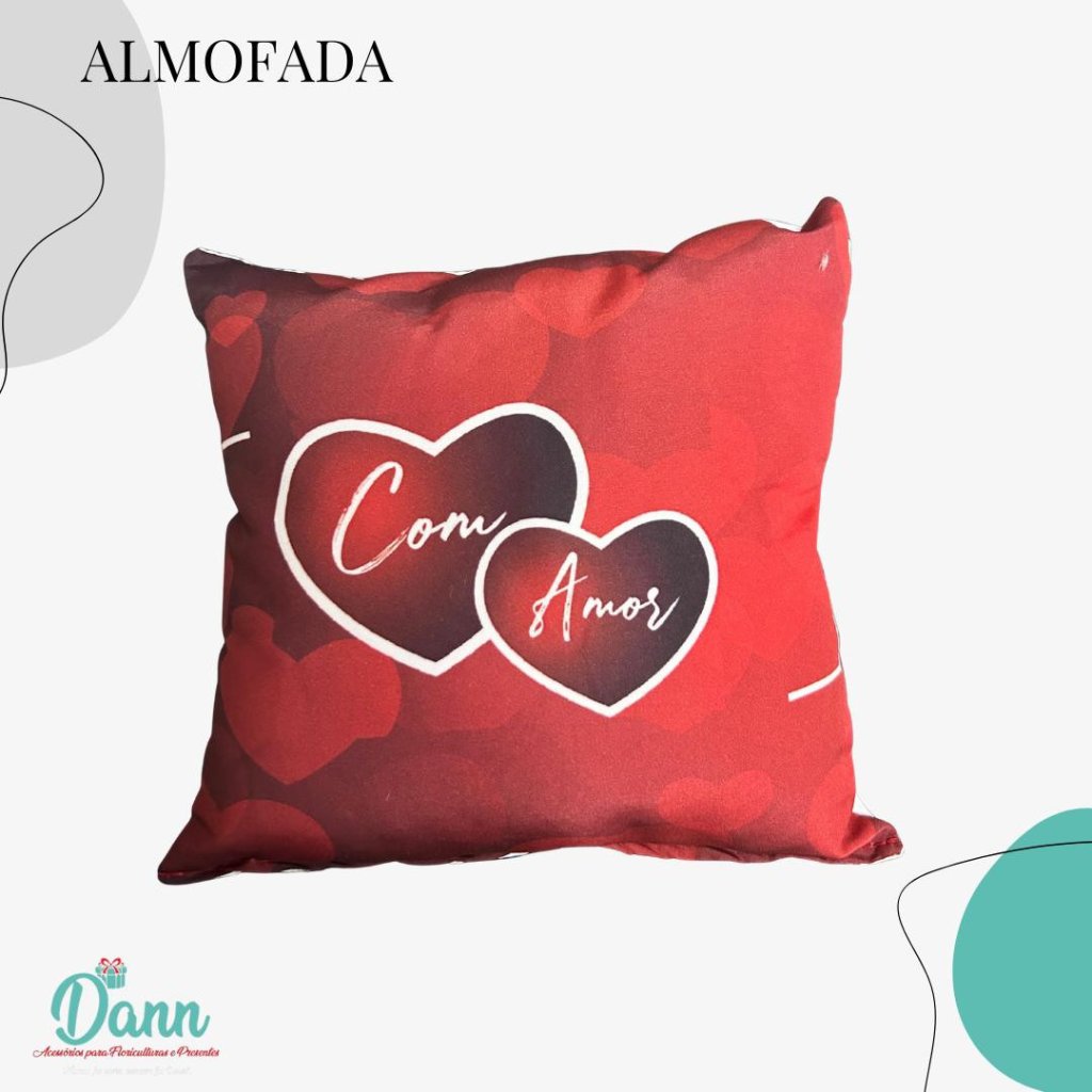 ALMOFADA QUADRADA 24x24 REF 786-75COM AMOR