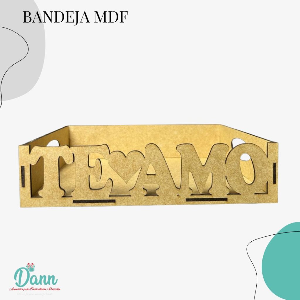MDF BANDEJA LASR TE AMO REF 2926