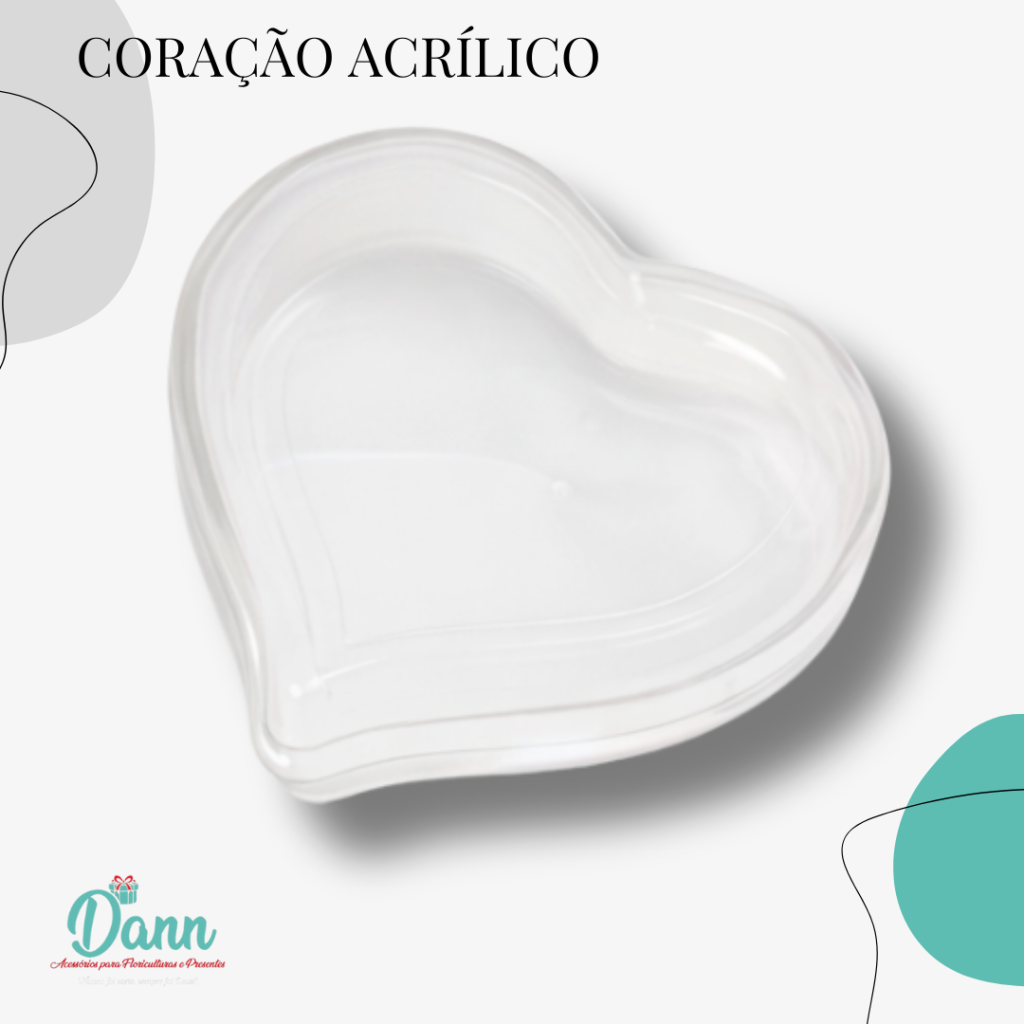 CORAÇÃO ACRILICO CRISTAL REF 1652