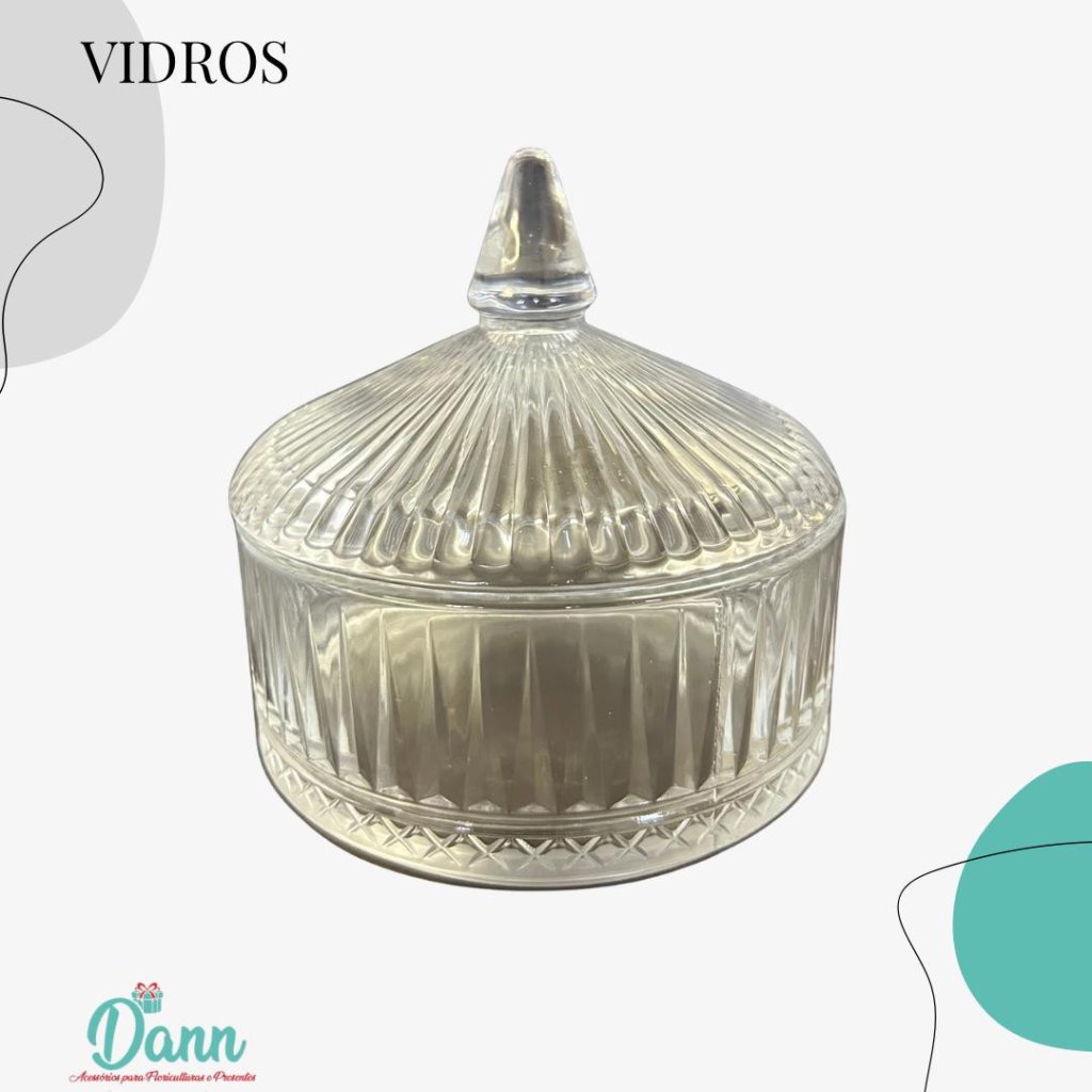 UH01089 BOMBONIERE DE VIDRO 500ML 13X13 REF 3930