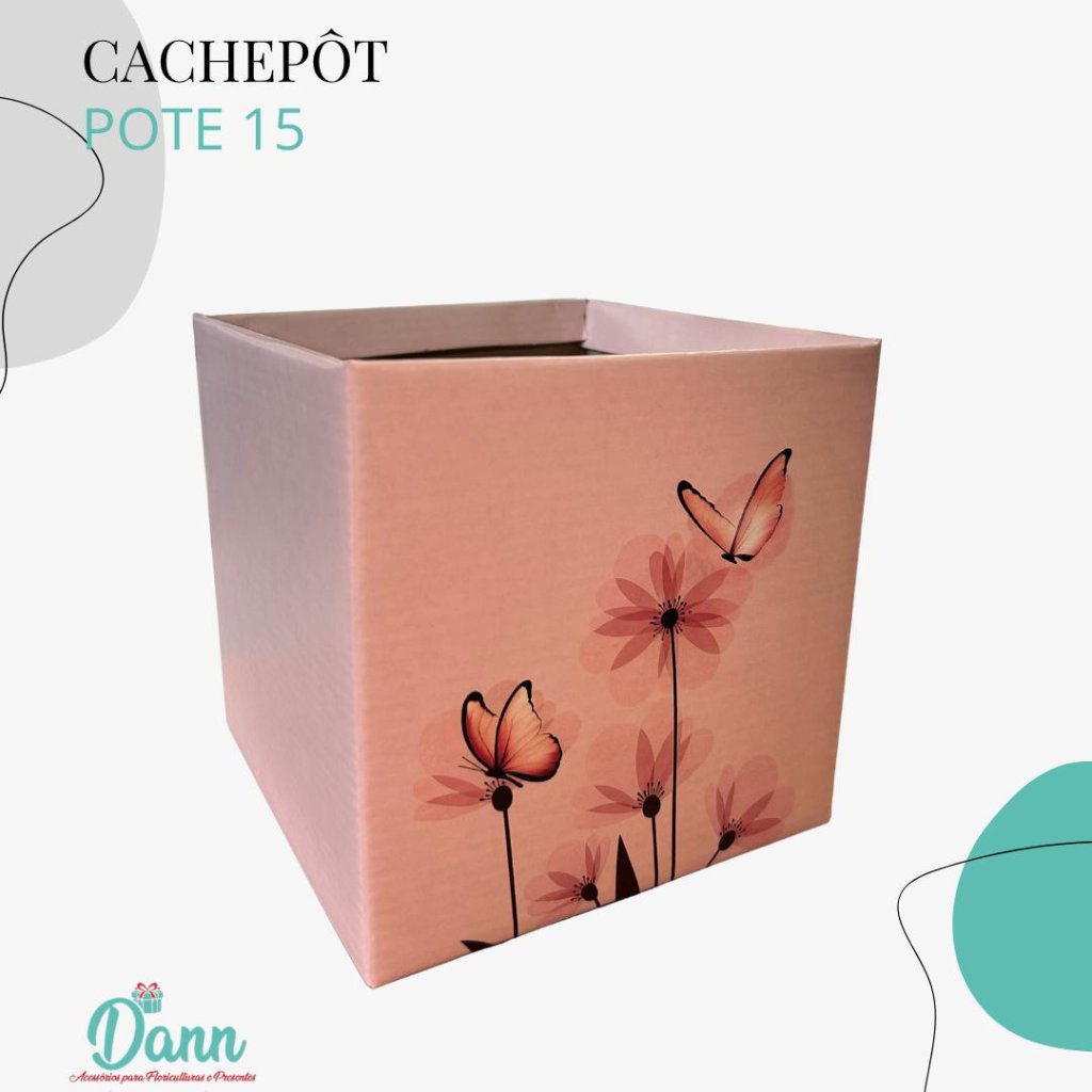 CACHEPO PAPER POTE 15 QUADRADO ADRIANA C/10  REF 3947