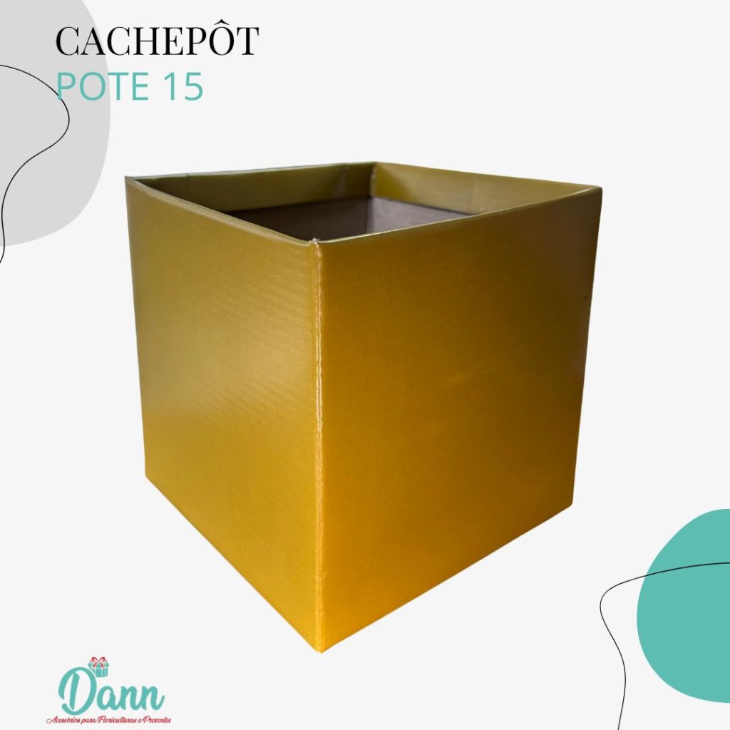 CACHEPO PAPER POTE 15 QUADRADO OURO C/10  REF 3880