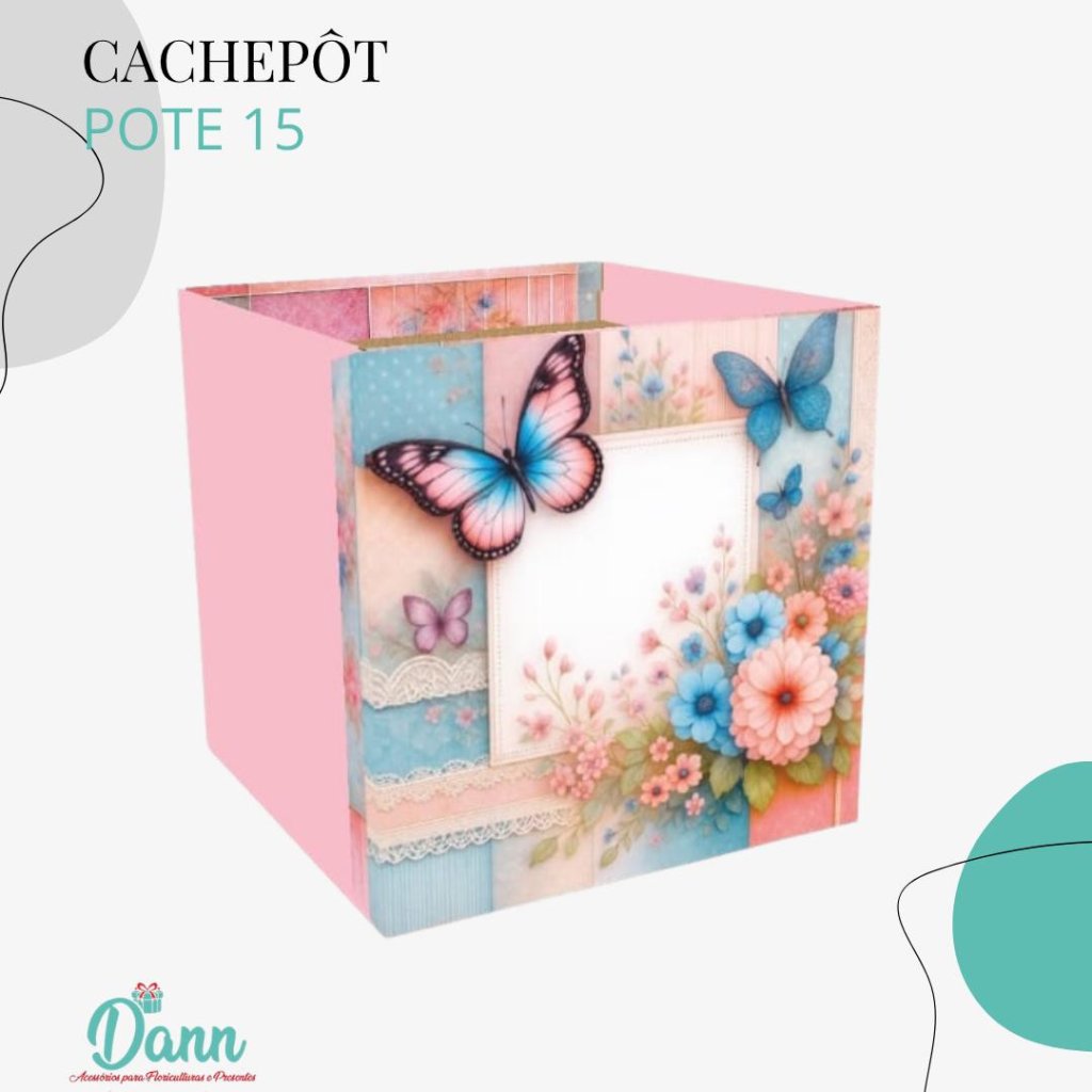 CACHEPO PAPER POTE 15 QUADRADO LARISSA C/10 REF 3948