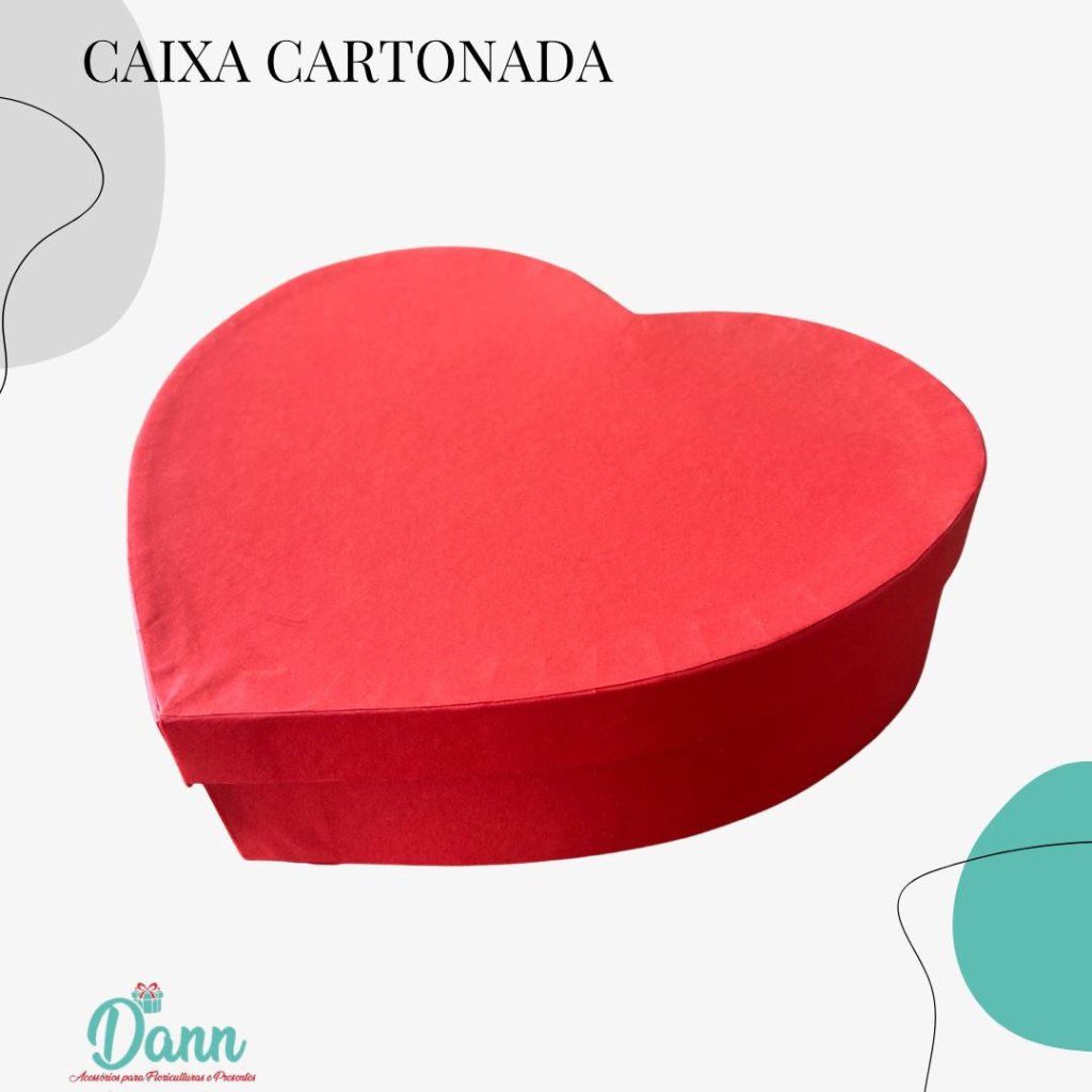 CAIXA CORAÇÃO BAIXA VERMELHO REF 745