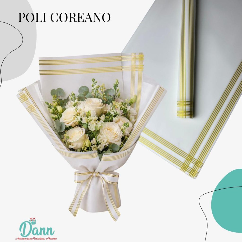 MK2694Z POLI COREANO BRANCO COM DOURADO C/20 57X57 REF 4148
