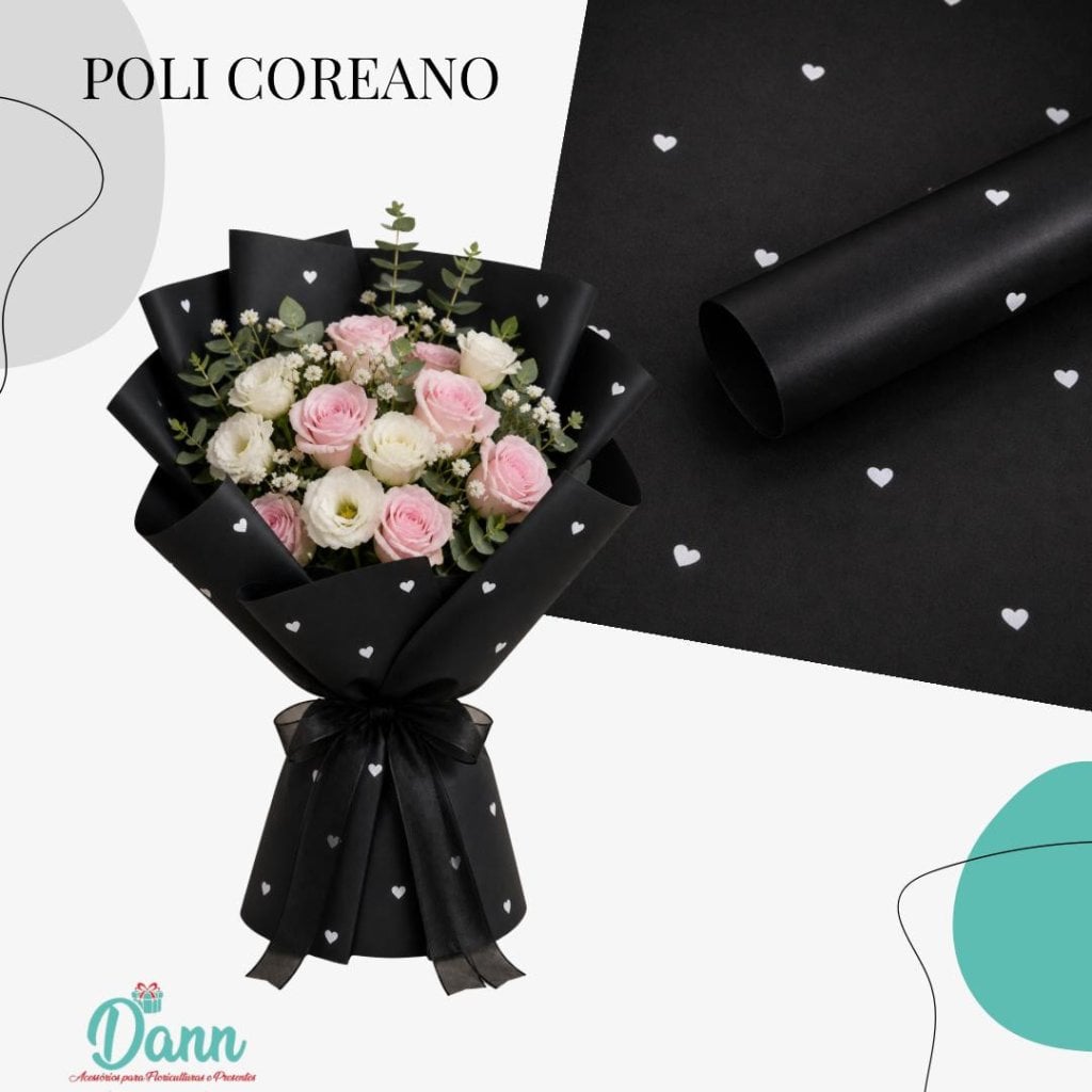 1933- POLI COREANO CORACAO PRETO 56X56 C/10 REF 3993