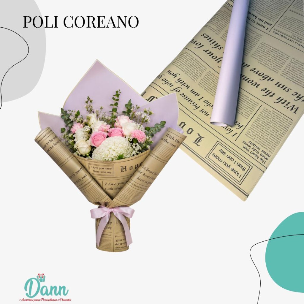153651 POLI COREANO 58X58 C/20 DEC PEROL JORNAL LILAS REF 3831