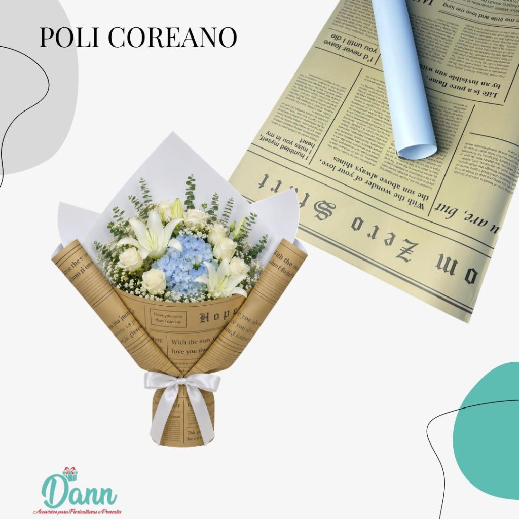 644340 POLI COREANO 58X58 C/20 DEC PEROL JORNAL BRANCO REF 3828