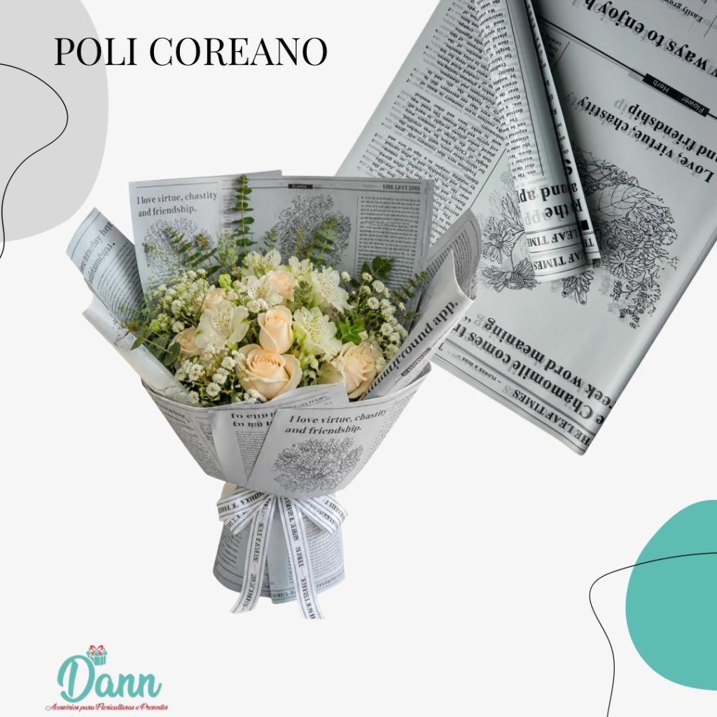 158835 POLI COREANO 58X58 C/20 DEC PEROL JORNAL CINZA REF 3848