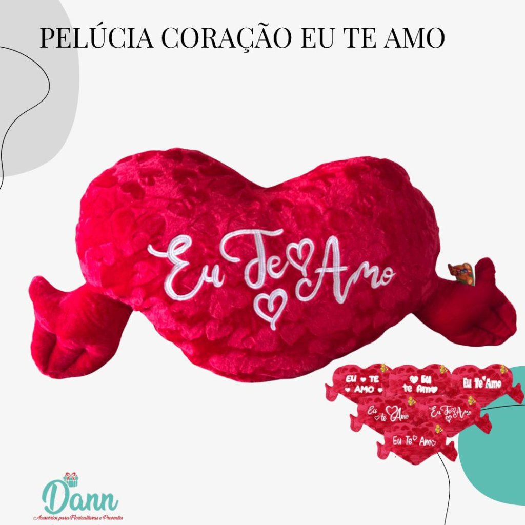PELUCIA CORAÇÃO EU TE AMO