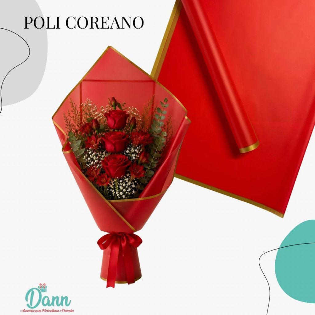 1929 POLI COREANO  COLOR 57X57 C20 VERMELHO REF 4133