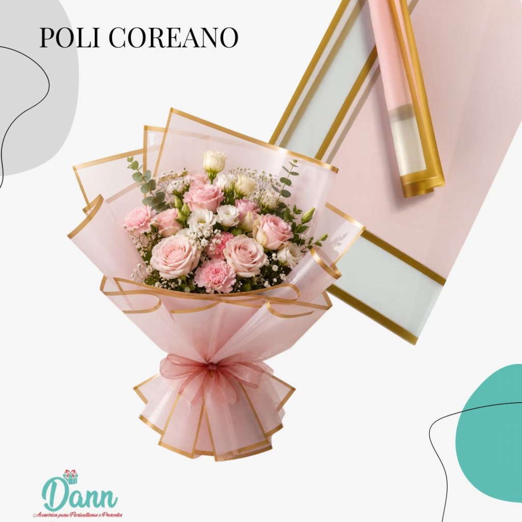 OK07 POLI COREANO BOR TRANSP ROSA CLARO 57X57 C20 REF 4134