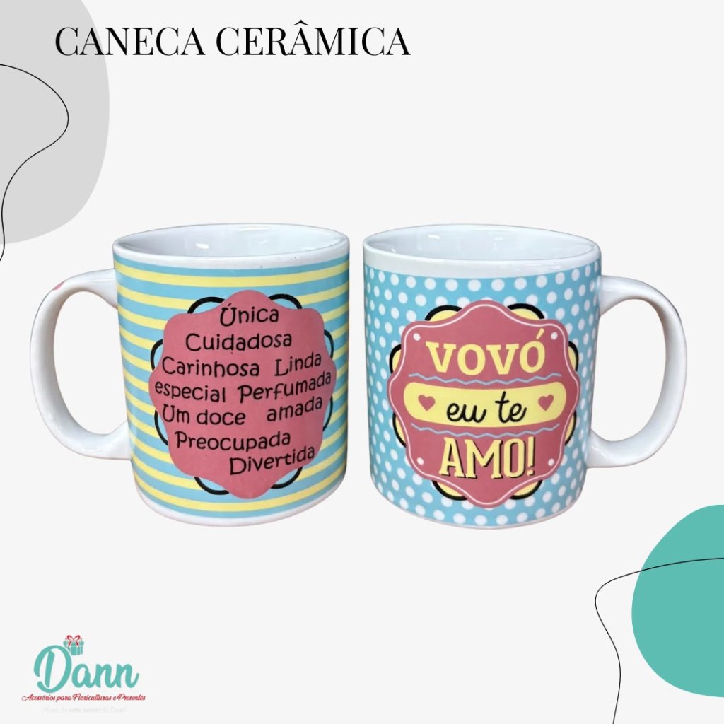 CANECA CERÂMICA REF VOVÓ EU TE AMO 320ML REF 5560