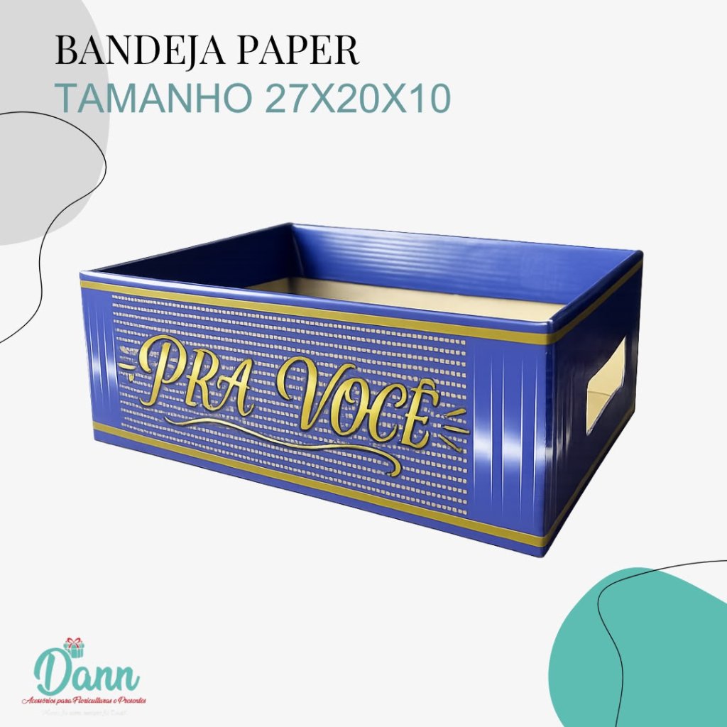 BANDEJA PAPER RETANGULAR DANIEL AZUL REF 4251