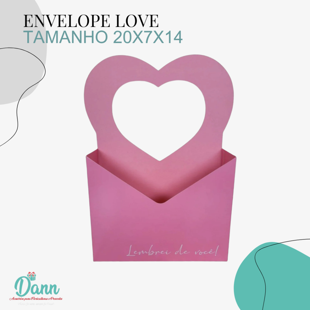 ENVELOPE LOVE PAPER ROSA REF 1724