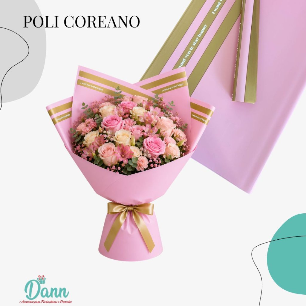 VM0923-2 PPL EMB P/ FLOR COREA ROSA BEBE 58X58 C/20 REF 4780