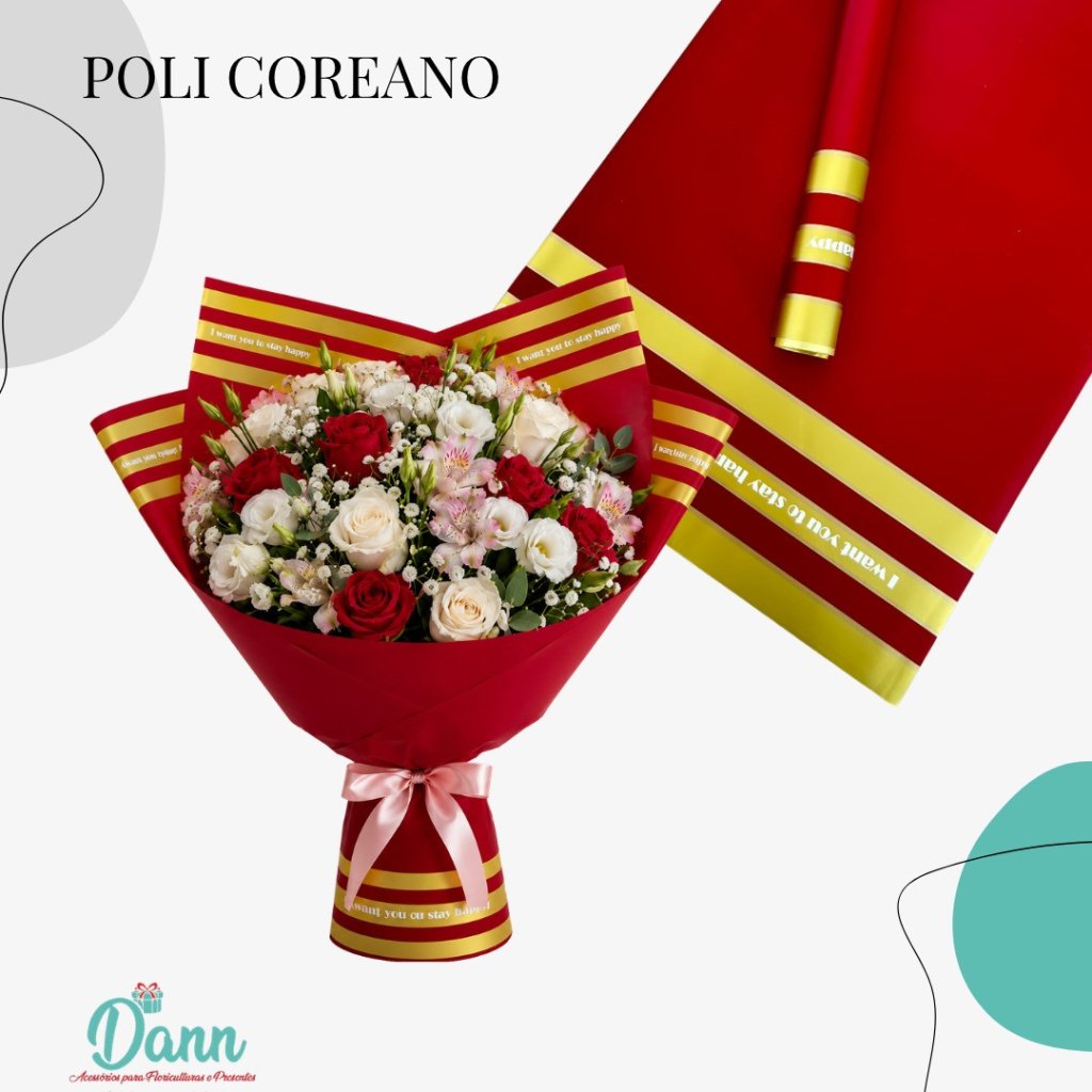 VM0923-5 PPL EMB P/ FLOR COREA VERMELHO 58X58 C/20 REF 4783