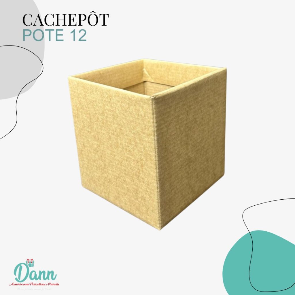 CACHEPO PAPER POTE 12 KRAFT LISO QUAD PCT C/10 REF 1550