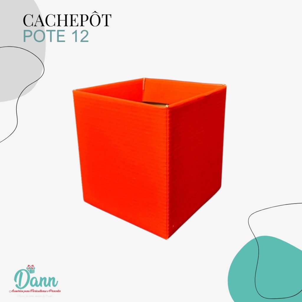 CACHEPO PAPER POTE 12 VERMELHO QUAD PCT C/10 REF 1549