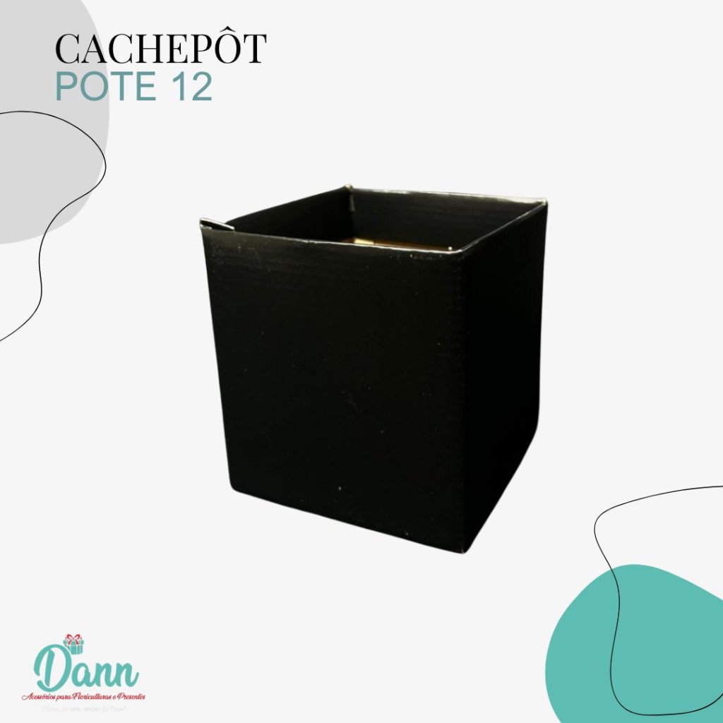CACHEPO PAPER POTE 12 PRETO QUAD C/10 REF 1546