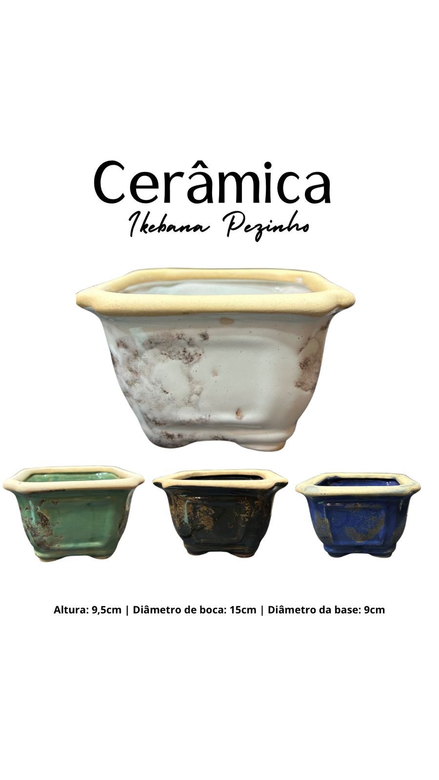 CACHEPO CERAMICA IKEBANA PEZINHO 4102 REF 3364