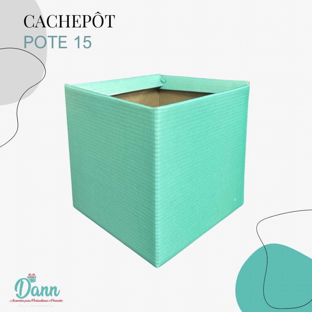 CACHEPO PAPER POTE 15 QUADRADO AZUL TIFFANY C/10 REF 3311