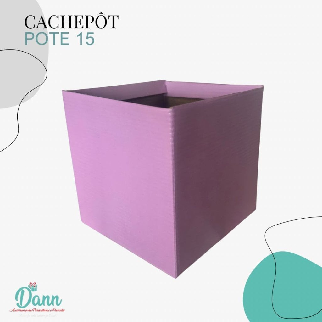 CACHEPO PAPER POTE 15 QUADRADO LAVANDA C/10 REF 3308