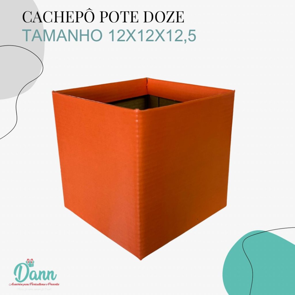 CACHEPO PAPER POTE 12 QUAD TELHA C/10 REF 3293