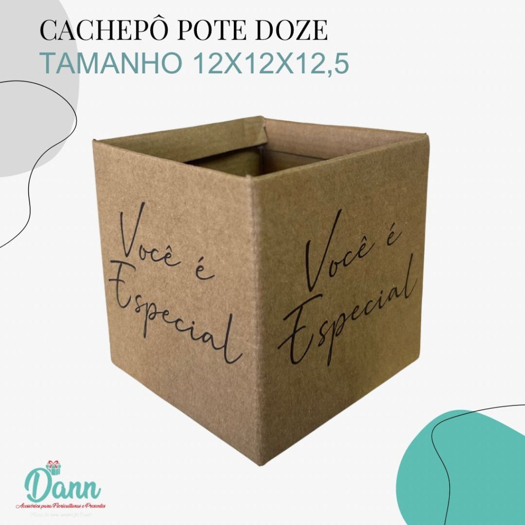 CACHEPO PAPER POTE 12 QUAD KRAFT VOCE É ESPECIAL C/10 REF 3284