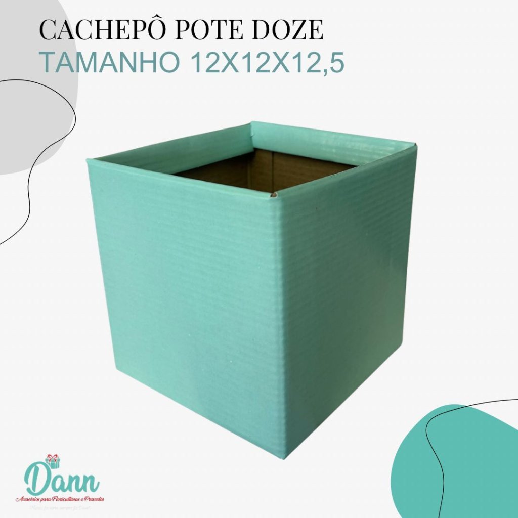 CACHEPO PAPER POTE 12 QUAD AZUL TIFFANY C/10 REF 3289