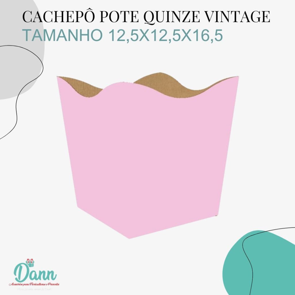 CACHEPO PAPER VINTAGE POTE 15 ROSA LIRIS C/10 REF 3565