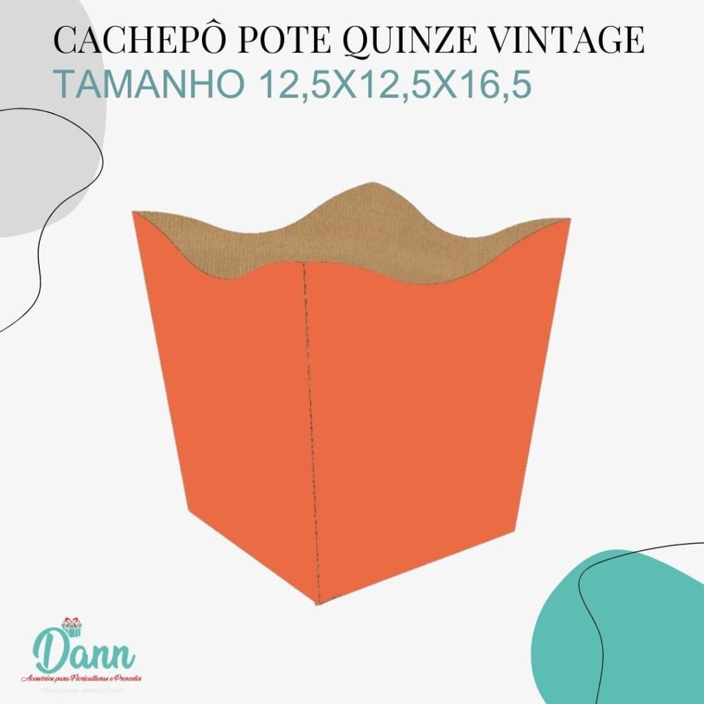 CACHEPO PAPER VINTAGE POTE 15 TELHA C/10 REF 3573