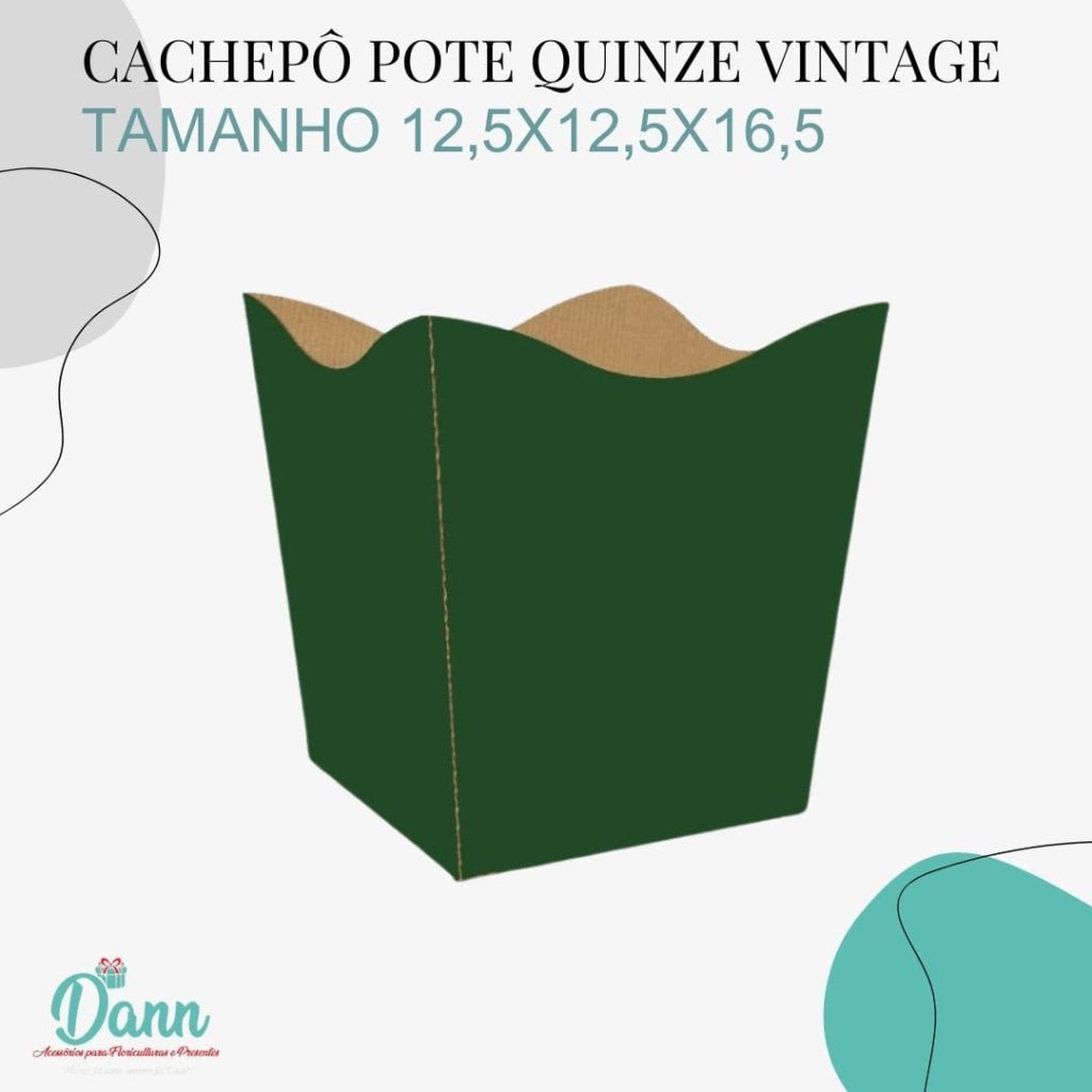 CACHEPO PAPER VINTAGE POTE 15 VERDE MUSGO C/10 REF 1775