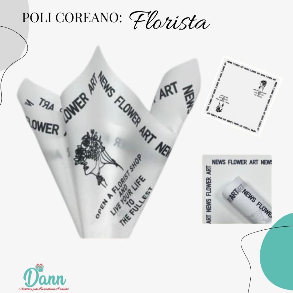 153606 POLI COREANO 58X58 C/20 DEC PEROL FLORISTA BRANCOR REF 3855