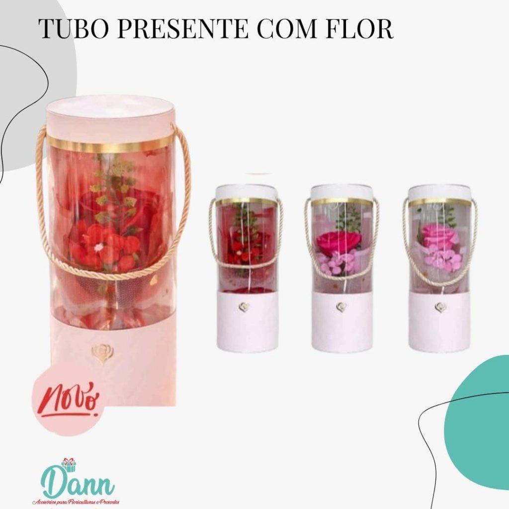 OK367 TUBO PRES COM FLOR E ALÇA REF 3981