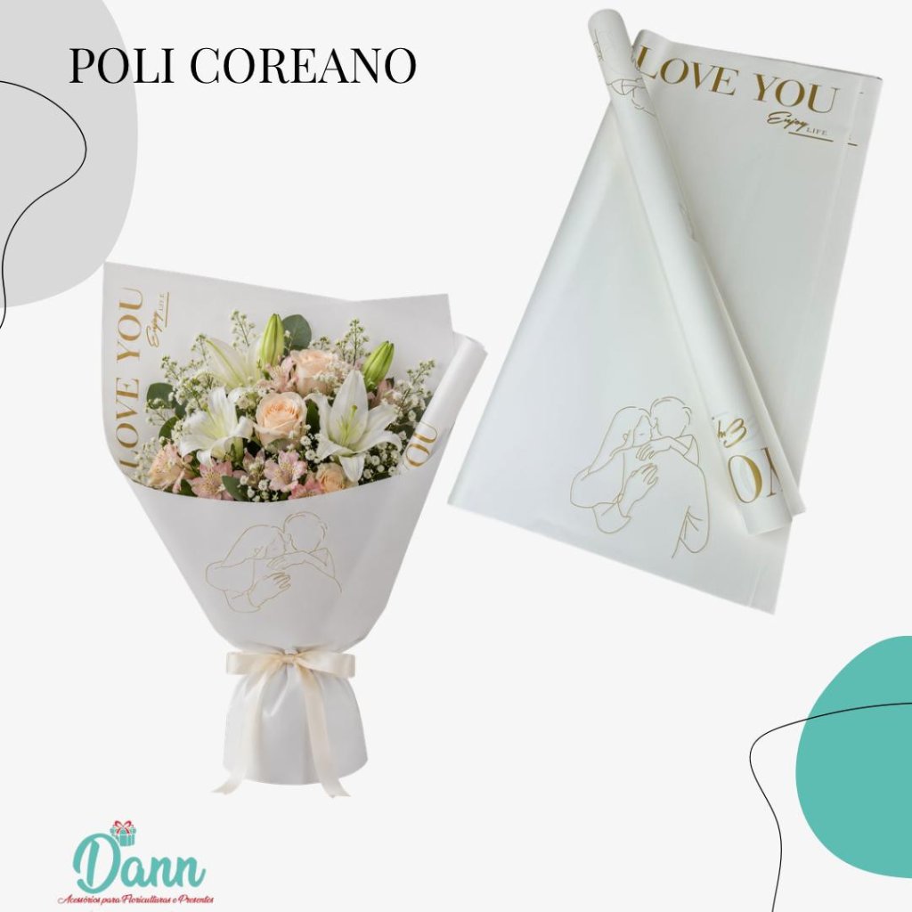153682 POLI COREANO 58X58 C/20 DEC PEROL ROMANCE BRANCO REF 3836