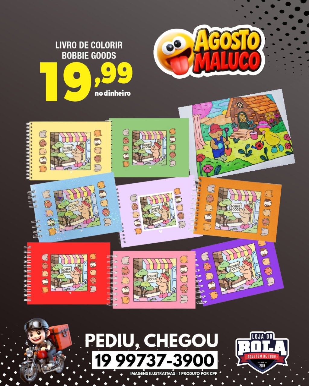 LIVRO PARA COLORIR BOBBIE GOODS