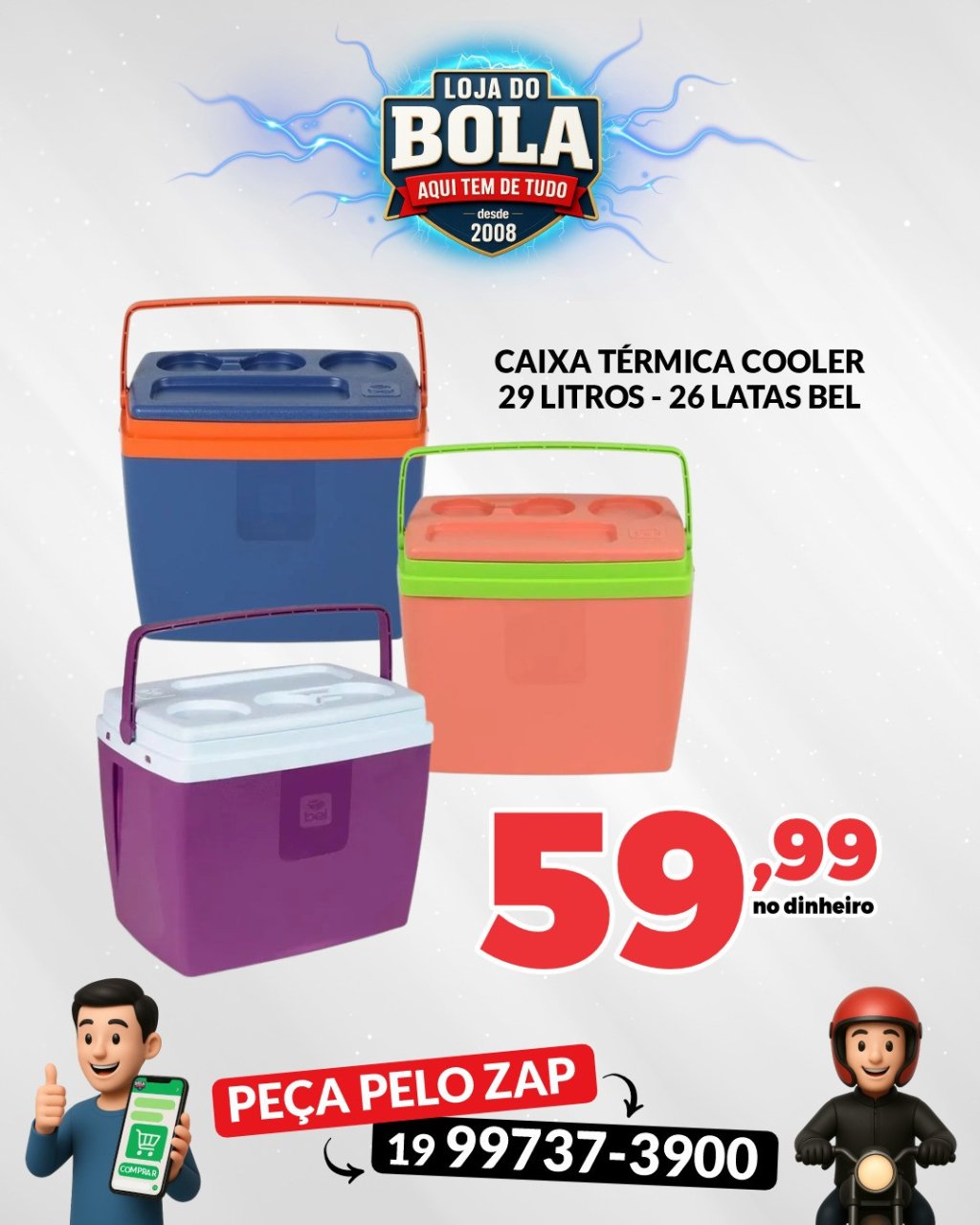 CAIXA TÉRMICA 19L BEL - 26 LATAS
