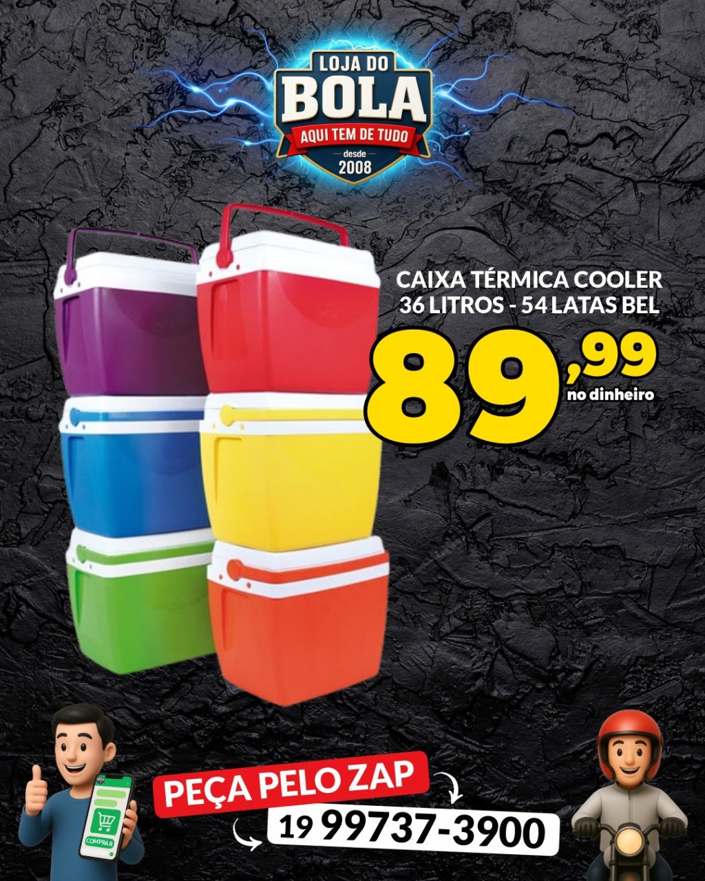 CAIXA TÉRMICA 36L BEL - 54 LATAS