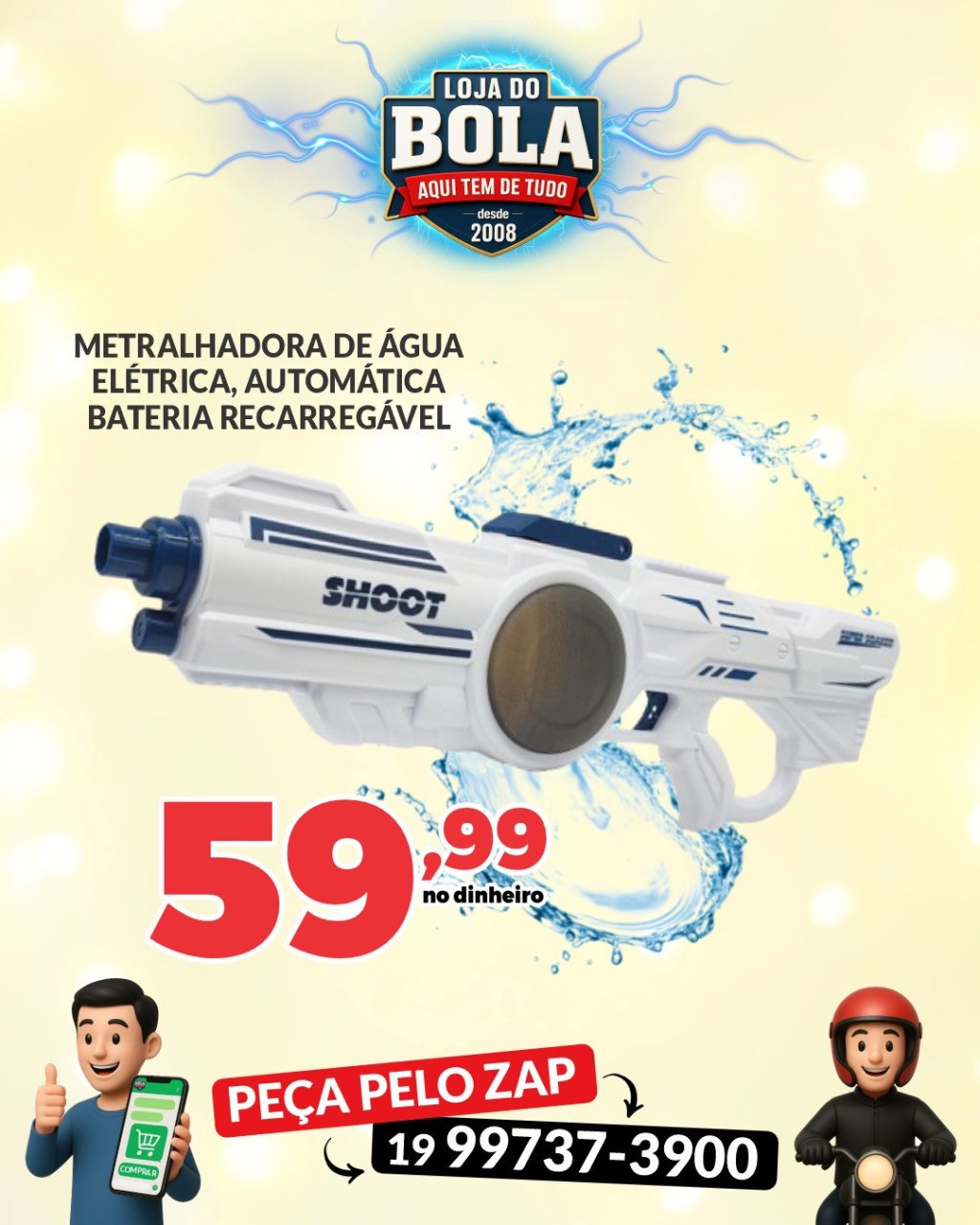 METRALHADORA ELÉTRICA DE ÁGUA