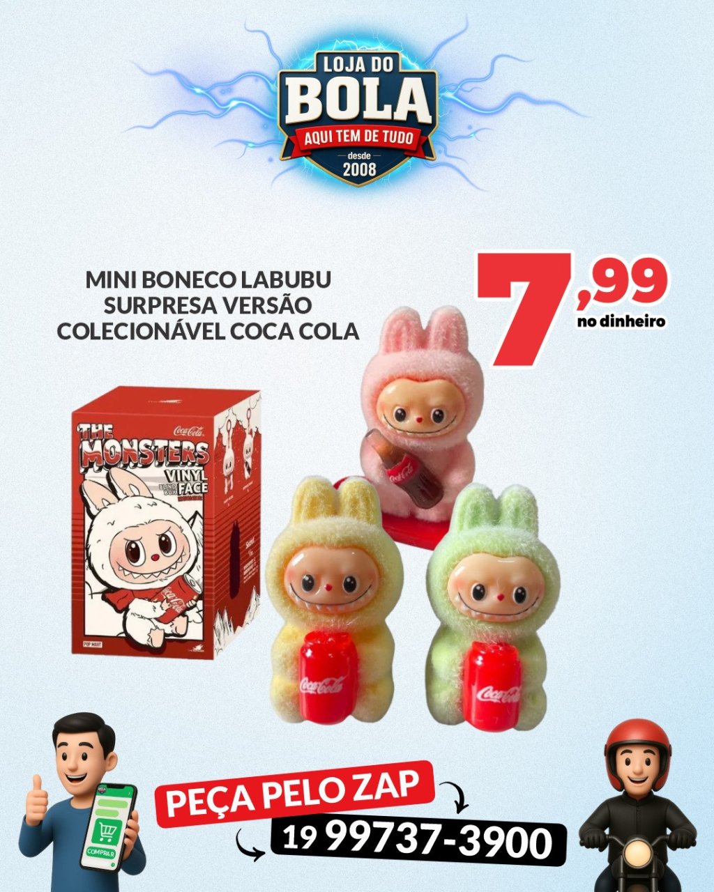 MINI BONECO LABUBU COLECIONÁVEL