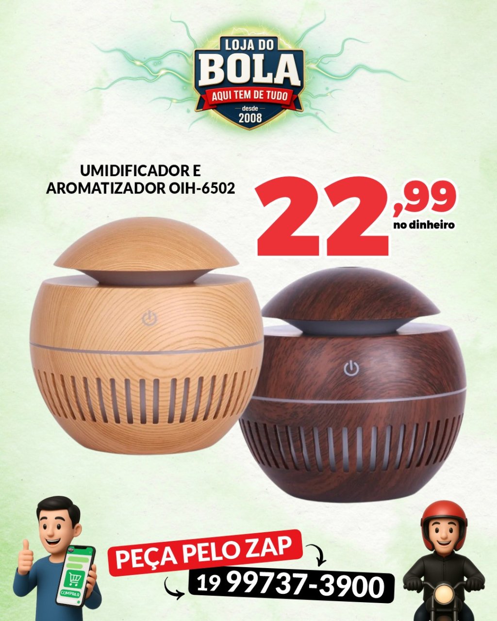 UMIDIFICADOR E AROMATIZADOR OIH-6502